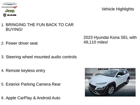 Used 2023 Hyundai Kona SEL image 2
