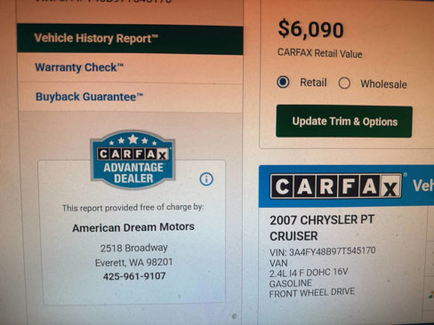 Used 2007 Chrysler PT Cruiser image 6