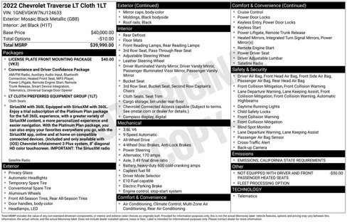 Used 2022 Chevrolet Traverse LT image 4