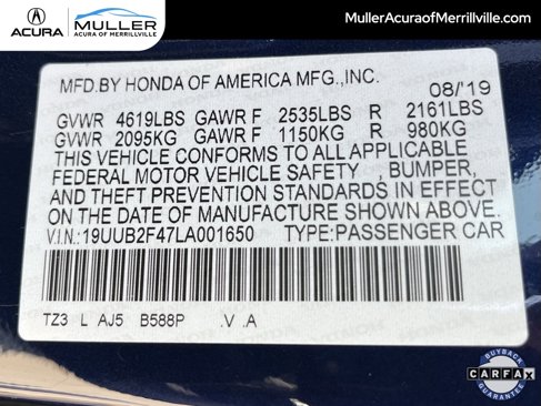 Certified 2020 Acura TLX V6 w/ Technology Package image 18