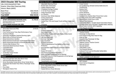 Used 2023 Chrysler 300 Touring w/ Sport Appearance Package image 26