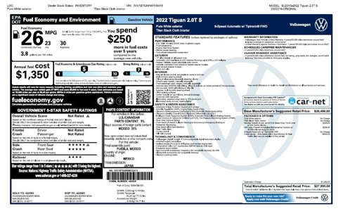 Used 2022 Volkswagen Tiguan S image 3