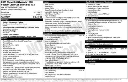 Used 2021 Chevrolet Silverado 1500 Custom image 4