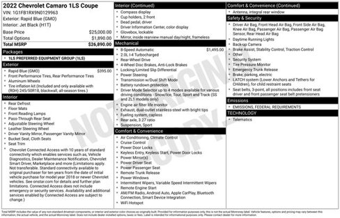 Used 2022 Chevrolet Camaro LS image 22