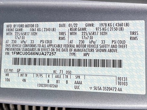 Used 2022 Ford Escape SE image 56