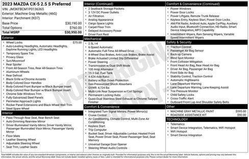 Certified 2023 MAZDA CX-5 AWD 2.5 S w/ Preferred Package image 40