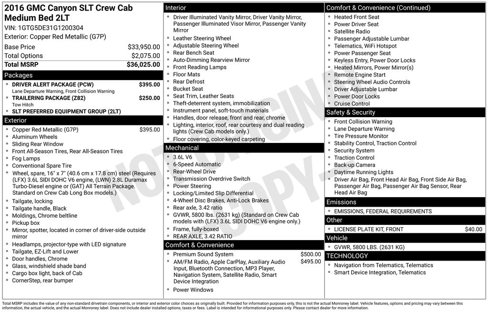 Used 2016 GMC Canyon SLT w/ Driver Alert Package image 7