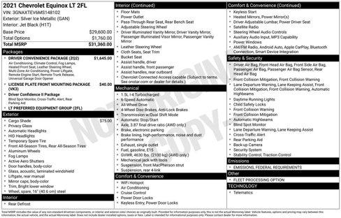 Used 2021 Chevrolet Equinox LT w/ Driver Convenience Package image 6