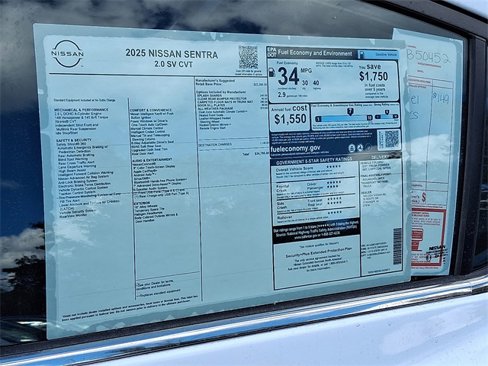New 2025 Nissan Sentra SV w/ All-Weather Package image 11