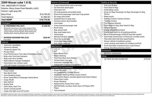 Used 2009 Nissan Cube 1.8 SL w/ SL Preferred Pkg image 7