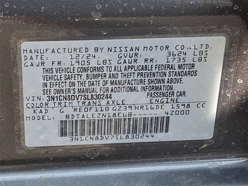New 2025 Nissan Versa S w/ Trunk Package image 16