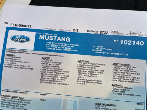 Used 2021 Ford Mustang GT Premium w/ California Special Package image 52