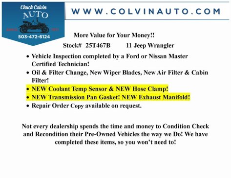 Used 2011 Jeep Wrangler Unlimited Sport image 14