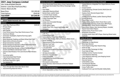 Certified 2021 Jeep Compass Limited image 10