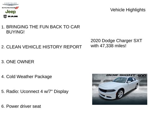 Used 2020 Dodge Charger SXT w/ Leather Interior Group image 3