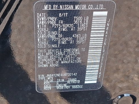 Used 2018 Nissan Armada Platinum w/ Captain Seat Package image 14