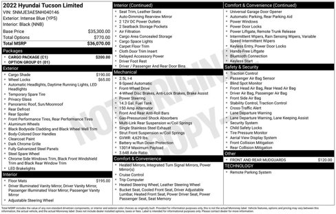 Used 2022 Hyundai Tucson Limited w/ Cargo Package image 6