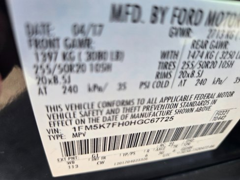 Used 2017 Ford Explorer Limited w/ Equipment Group 301A image 14