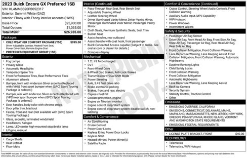 Certified 2023 Buick Encore GX Preferred w/ Cold Weather Comfort Package image 39