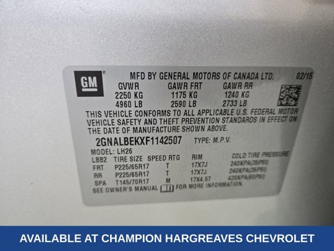 Used 2015 Chevrolet Equinox LT w/ Driver Convenience Package image 42