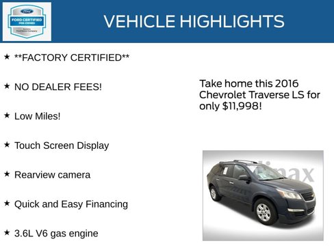 Used 2016 Chevrolet Traverse LS image 12