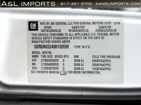 Used 2009 HUMMER H2 Luxury image 45