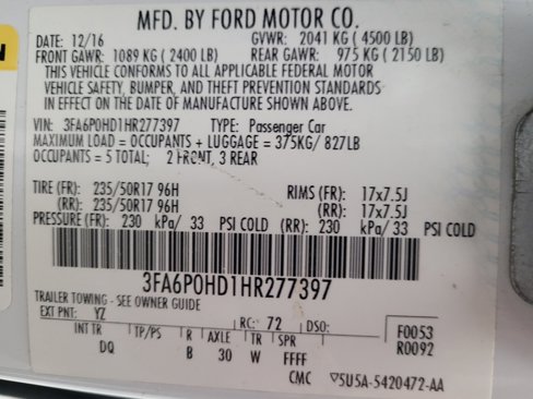 Used 2017 Ford Fusion SE w/ Fusion SE Technology Package image 33