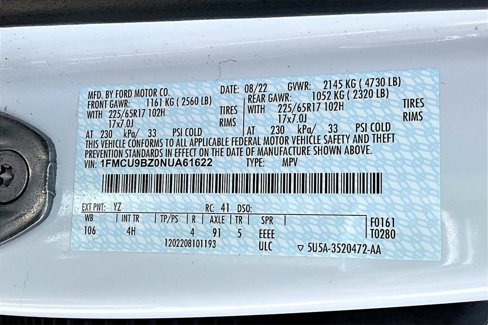 Used 2022 Ford Escape SE image 31