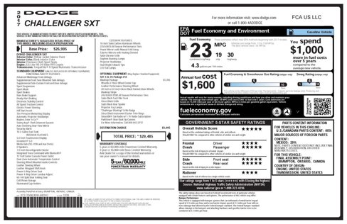 Used 2017 Dodge Challenger SXT w/ Blacktop Package image 3