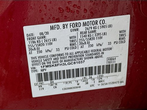 Used 2020 Ford Explorer Limited w/ Class III Trailer Tow Package image 36