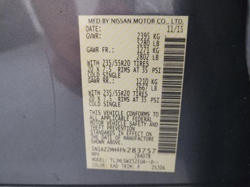 Used 2015 Nissan Murano Platinum w/ Cargo Package w/Cover image 33