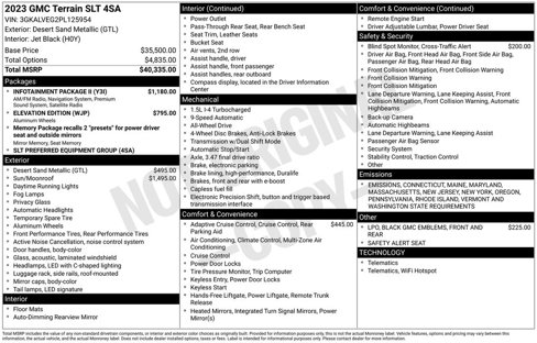 Used 2023 GMC Terrain SLT w/ Infotainment Package II image 2