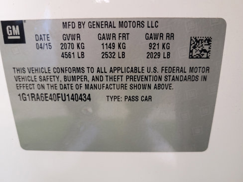 Used 2015 Chevrolet Volt w/ Enhanced Safety Package 1 image 33