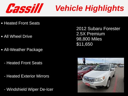 Used 2012 Subaru Forester 2.5X Premium image 2