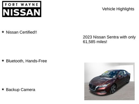 Certified 2023 Nissan Sentra SV image 7