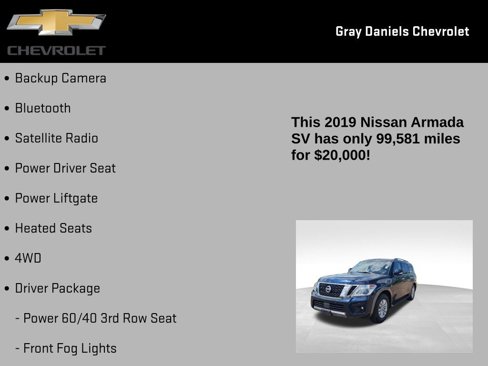 Used 2019 Nissan Armada SV w/ Driver Package image 6