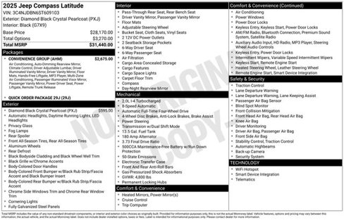 New 2025 Jeep Compass Latitude w/ Convenience Group image 28