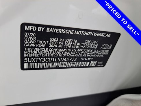 Used 2020 BMW X3 sDrive30i w/ Convenience Package image 20