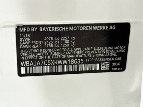 Used 2019 BMW 530i xDrive w/ Convenience Package image 27