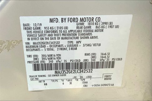 Certified 2020 Ford EcoSport SE w/ SE Convenience Package image 33