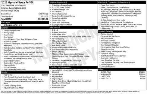 Used 2023 Hyundai Santa Fe SEL image 33