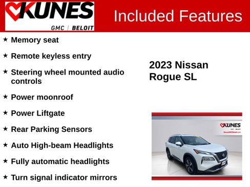 Used 2023 Nissan Rogue SL w/ SL Premium Package image 2