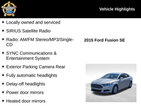 Used 2015 Ford Fusion SE image 2