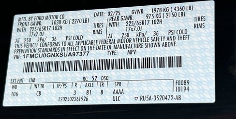 New 2025 Ford Escape Active image 54