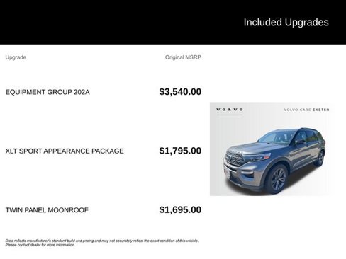 Used 2022 Ford Explorer XLT w/ Equipment Group 202A image 7