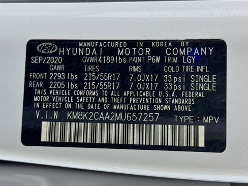 Certified 2021 Hyundai Kona SEL w/ Cargo Package image 30