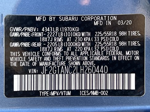 Used 2020 Subaru Crosstrek 2.0i Limited w/ Moonroof Package w/Navigation image 20