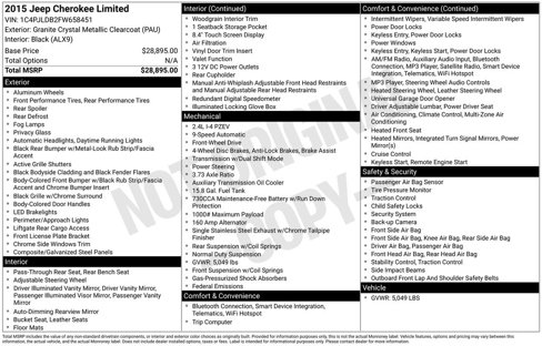 Certified 2015 Jeep Cherokee Limited image 10