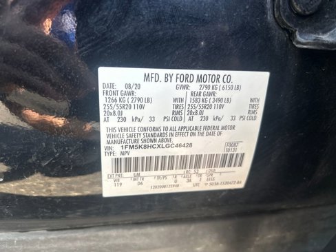 Used 2020 Ford Explorer Platinum w/ Premium Technology Package image 30