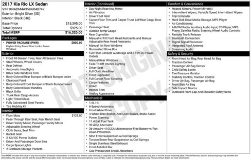 Used 2017 Kia Rio LX w/ Power Package image 35